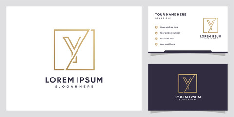 Monogram initial Y logo design with creative modern concept