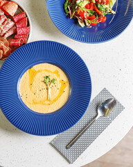 traditional wine appetizers. white and red wine. restaurant serving. summer mood. shallow depth of field