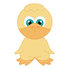 Isolated cute chicken cartoon icon Vector