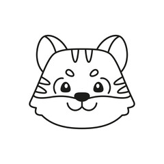 Isolated cute lion avatar Zodiac sign Vector illustration