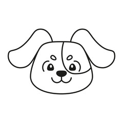 Isolated cute dog avatar Zodiac sign Vector illustration