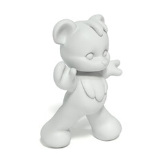 3D-illustration of a cute and funny cartoon teddy bear