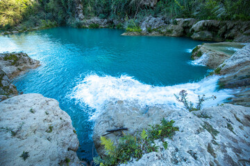 Cascada del Salto en la huasteca potosina, san luis potosi, mexico
