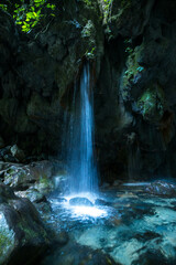 Fototapeta na wymiar river with Waterfall in nature travel
