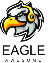 Obraz na płótnie Canvas eagle character mascot logo