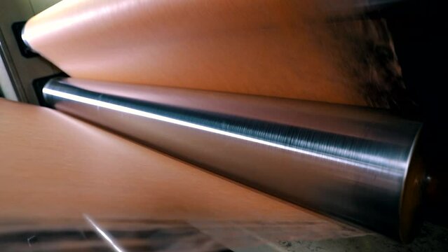 Modern conveyor line for the production of synthetic winterizer. Nonwoven fabric manufacturing process
