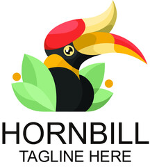 hornbill bird mascot logo © nurdin
