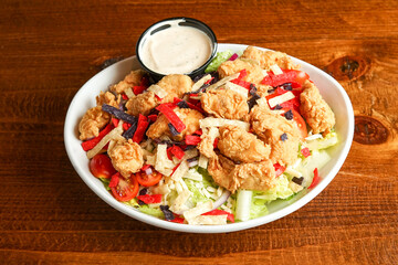 Fried chicken salad