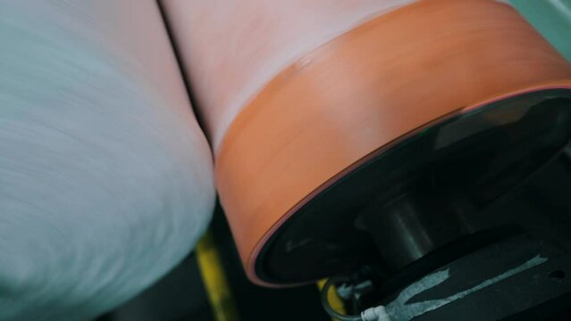 Spunbond Machine. Vliseline production process. Spunbond production. Factory for the production of Spunbond.