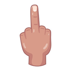 Isolated hand cartoon icon doing a gesture Vector illustration