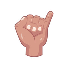 Isolated hand cartoon icon doing a gesture Vector illustration