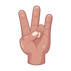 Isolated hand cartoon icon doing a gesture Vector illustration