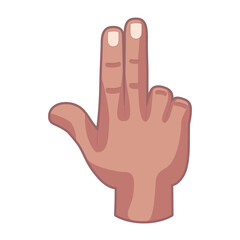 Obraz premium Isolated hand cartoon icon doing a gesture Vector illustration