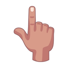 Obraz premium Isolated hand cartoon icon doing a gesture Vector illustration