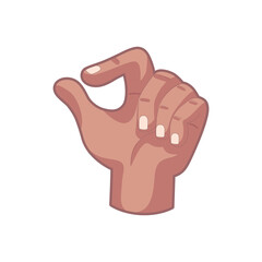 Isolated hand cartoon icon doing a gesture Vector illustration