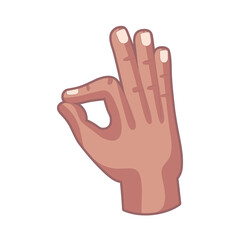 Isolated hand cartoon icon doing a gesture Vector illustration