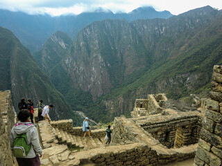 Carved stone structures from the Inca Empire at Machu Picchu - Cusco (Cuzco), Peru.