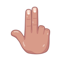 Isolated hand cartoon icon doing a gesture Vector illustration