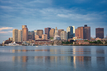 Obraz premium Boston Skyline from Piers Park, East Boston, MA