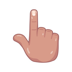 Isolated hand cartoon icon doing a gesture Vector illustration