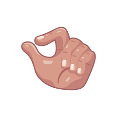 Isolated hand cartoon icon doing a gesture Vector illustration