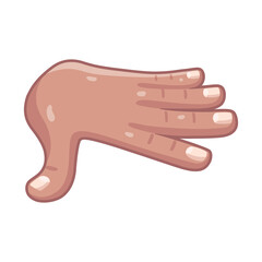 Isolated hand cartoon icon doing a gesture Vector illustration