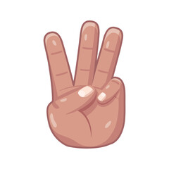 Isolated hand cartoon icon doing a gesture Vector illustration