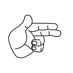 Isolated hand cartoon outline icon doing a gesture Vector illustration