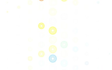 Light Blue, Yellow vector layout with circle shapes.
