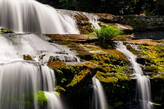 Scenic view of water streaming through the rocks in Ocoee River