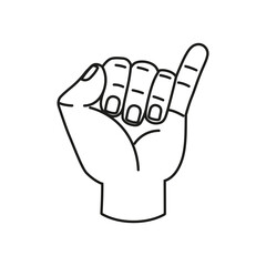 Isolated hand cartoon outline icon doing a gesture Vector illustration
