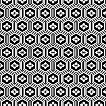 Kikko Japanese B/W Pattern