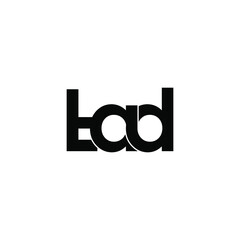 tad letter original monogram logo design