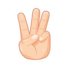 Obraz premium Isolated hand cartoon icon doing a gesture Vector illustration