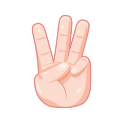 Isolated hand cartoon icon doing a gesture Vector illustration