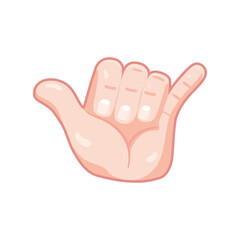 Obraz premium Isolated hand cartoon icon doing a gesture Vector illustration