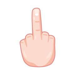 Isolated hand cartoon icon doing a gesture Vector illustration