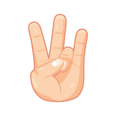 Obraz premium Isolated hand cartoon icon doing a gesture Vector illustration