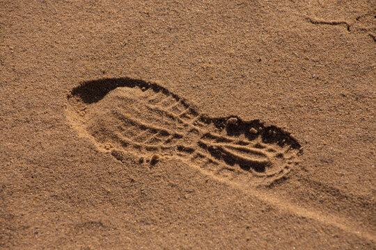 Footprint in the sand 