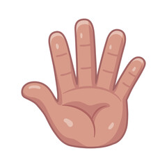 Isolated hand cartoon icon doing a gesture Vector illustration