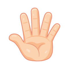 Obraz premium Isolated hand cartoon icon doing a gesture Vector illustration