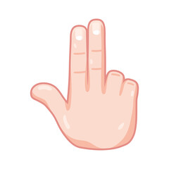 Obraz premium Isolated hand cartoon icon doing a gesture Vector illustration