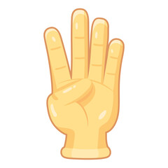 Isolated hand cartoon icon doing a gesture Vector illustration