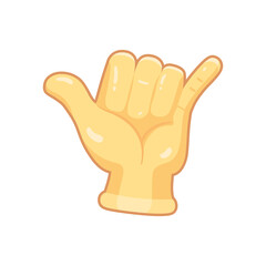 Isolated hand cartoon icon doing a gesture Vector illustration