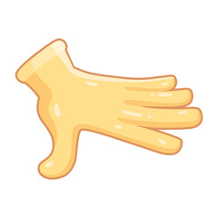 Isolated hand cartoon icon doing a gesture Vector illustration