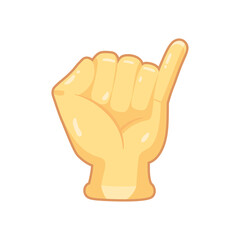 Obraz premium Isolated hand cartoon icon doing a gesture Vector illustration