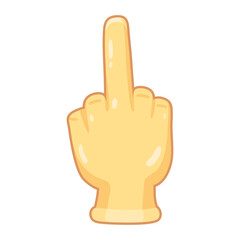 Isolated hand cartoon icon doing a gesture Vector illustration