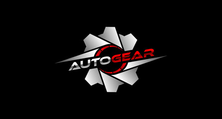 gear logo, automotive or mechanic logo design