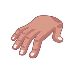 Isolated hand cartoon icon doing a gesture Vector illustration