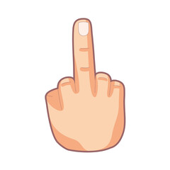Isolated hand cartoon icon doing a gesture Vector illustration